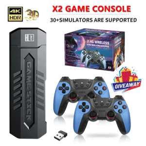 X2 4K HD Retro TV Game Console Ultra Low Latency TV Gamestick 2.4G Wireless Dual Gamepads Controller Home 3D X2 Ultra 1