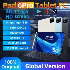 2024 Global Version Original Tablets PC Android 13 Pad 6 Pro Snapdragon 888 RAM 16GB+ROM 1TB 5G Dual SIM Card 10000mAh HD 4K Tab 1