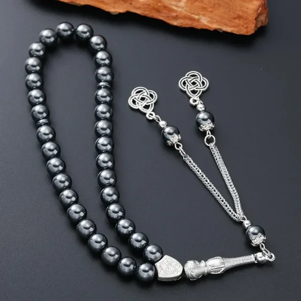 New 8 Cm 33 Black Gallstone Muslim Prayer Beads Islamic Praise Beads Arab String Türkiye Men's and Women's Festival Accessories 1