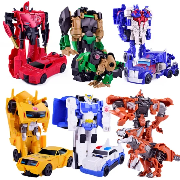 Transforming Toy Car Children 12cm Transformation Robot Kit Toys Models 2 In 1 One Step  Model Deformed Car Toy for Boy Gift 2