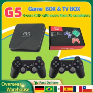 G5 S905X Retro Video Game Box Super HD Video Game Console TV Box 4 Core CPU Over 10 Simulators Dual-System 4K Support NDS/PS1/PS 1