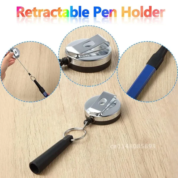 Wood Construction Pencil with Retractable Pen Holder Carpenter Marking Pencils Carpenter Pencil with Sharpener Flat 3