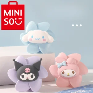 MINISO Sanrio My Melody Car Aromatherapy Kuromi Kawaii Cinnamoroll Cartoon Cute Girl Heart Small Windmill Long-lasting Fragrance 1