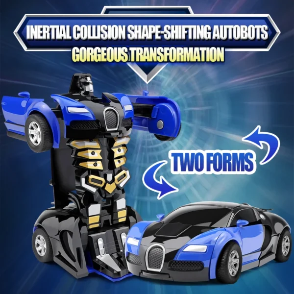 Transform CarRobot Model Car.Automatic Deformation Push and Go Car Vehicle Toy Race Car.Toys Easter Gifts for Boys 4