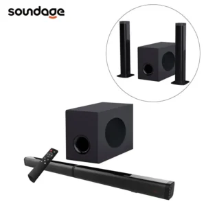 80W TV SoundBar 2.1 Bluetooth Speaker 5.0 Home Theater System 3D Surround Sound Bar Remote Control With Subwoofer For TV 1