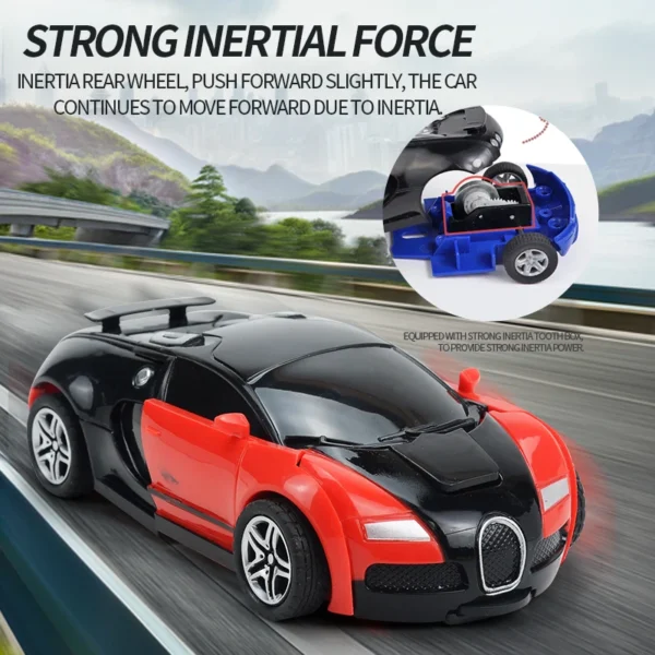 Transform CarRobot Model Car.Automatic Deformation Push and Go Car Vehicle Toy Race Car.Toys Easter Gifts for Boys 5