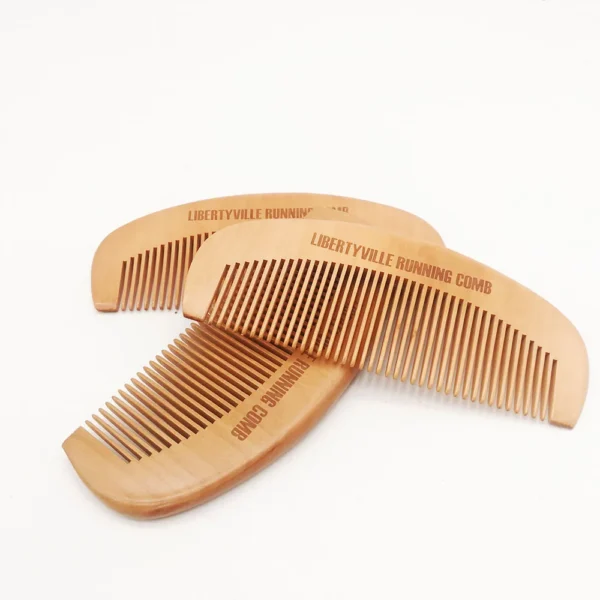 3 Pieces Gift Wooden Comb Customized LOGO Beard Comb for Men - Personalized Your Name Text Date - Natural Hair Comb for Women 5