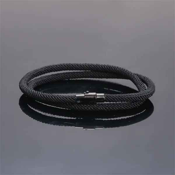 New Minimalist Men's Rope Bracelet Double Layer Survival Bracelet Accessories Boyfriend Gift Magnet Buckle Men's Bracelet 4