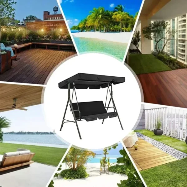 1pc Swing chair sunshade waterproof sunscreen garden swing canopy for picnics meeting activities outdoor furniture accessories 2