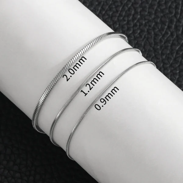 Simple MEN Stainless Steel Square Snake Bone Chain Bracelet Hip-Hop Jewelry Trendy Party Accessories Bracelet For Women 6