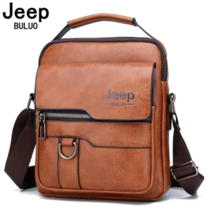 JEEP BULUO Crossbody Messenger Bags Business Casual Handbag Brand Shoulder New High Quality Leather For Men Business Casual Fash 1