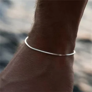 Simple MEN Stainless Steel Square Snake Bone Chain Bracelet Hip-Hop Jewelry Trendy Party Accessories Bracelet For Women 1