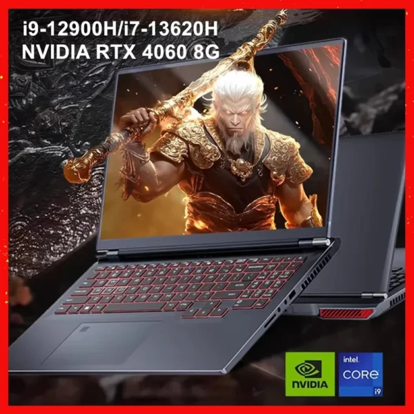 16 Inch Gaming Laptop Intel i9 12900H i7 13620H NVIDIA RTX 4060 8G 165Hz IPS Screen Windows 11 Notebook Gamer PC Computer WiFi6 1