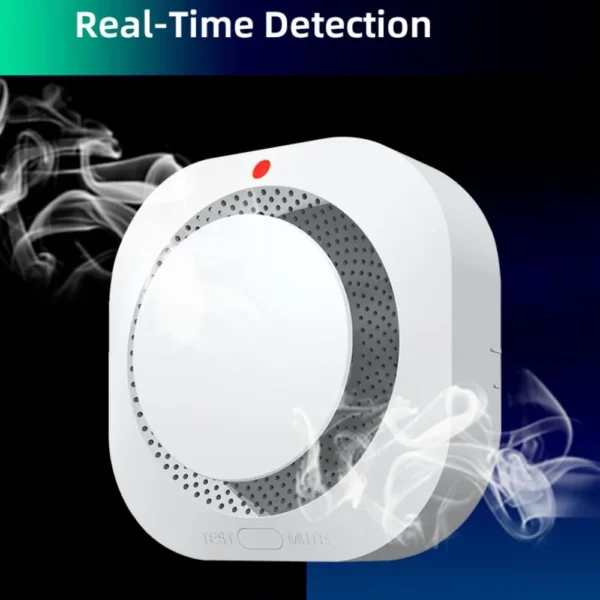 YUPA Independent Smoke Detector Sensor Fire Alarm System For Home Office Security Smoke Alarm Fire Protection Battery Powered 6