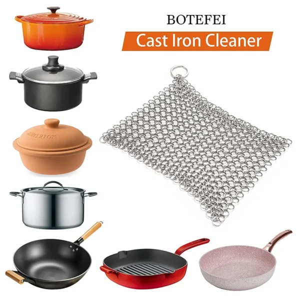 316 Cast Iron Cleaner Kitchen Clean Pot Pans Stainless Steel Washing Supplies Microwave Cleaner Cleaning Tools Household Goods 6