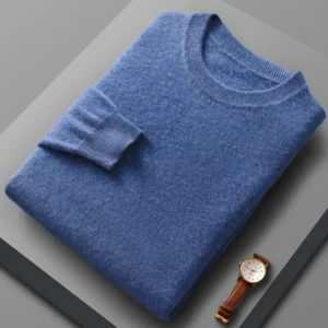 Spring Autumn 100% Merino Wool Pullover Sweater Men O-neck Long Sleeve Cashmere Knitwear Pullover  Female Clothing Grace Tops 1