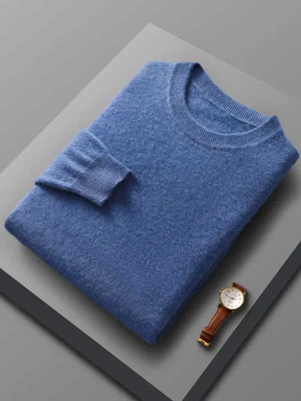 Spring Autumn 100% Merino Wool Pullover Sweater Men O-neck Long Sleeve Cashmere Knitwear Pullover  Female Clothing Grace Tops 1