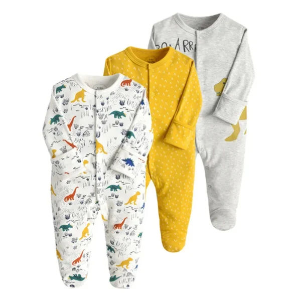 3PCS/Lot New Spring Autumn Brands Newborn Children Clothes Baby Boy Girl Cotton Clothes Long-Sleeve 0-12M Baby Rompers 4