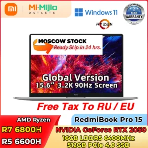 Xiaomi Laptop Redmi Book Pro 15 Notebook 16G DDR/512G SSD Ryzen AMD R5 6600H/R7 6800H 15.6" 3.2K Screen 90HZ RTX 2050 Computer 1