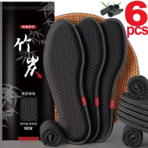 6Pcs Bamboo Charcoal Deodorant Insoles Mesh Breathable Absorb-Sweat Shoe Pads Men Running Sports Shoes Insert Deodorant Insole 1