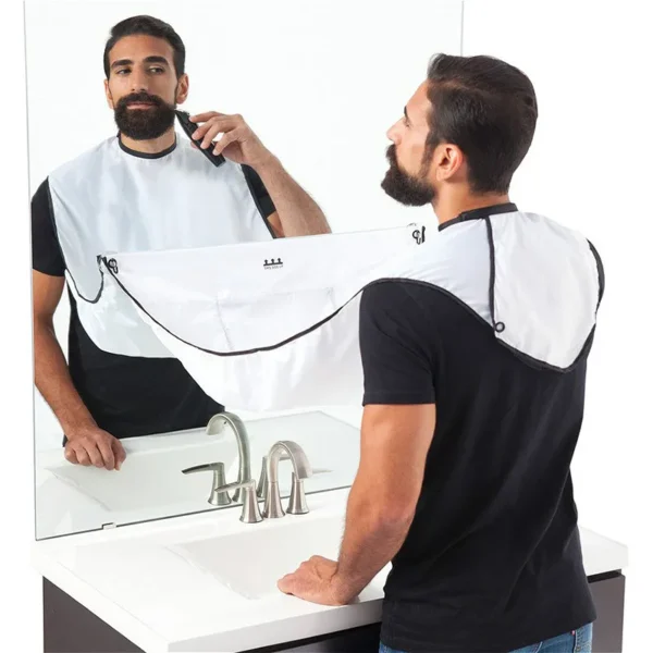 Male Beard Shaving Apron Beauty Shaving Accessories Care Clean Hair Adult Bibs Shaver Holder Bathroom Organizer Gift for Man 2